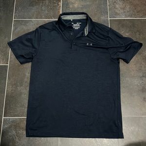 Under Armour Polo Shirt Navy Blue Size M Medium